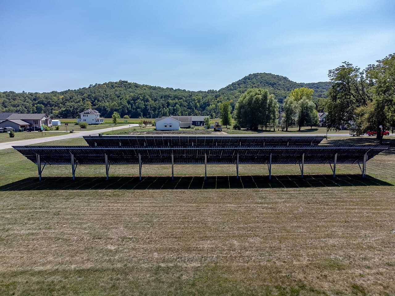 Close-up of solar panels